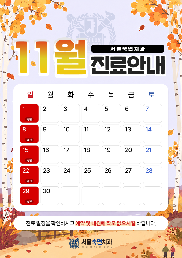 11월 진료안내